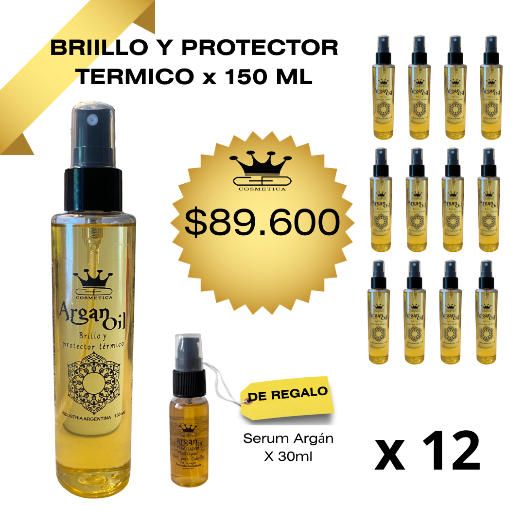 PROMO - Brillo y Protector Termico x 150 ml  - 12 Unidades